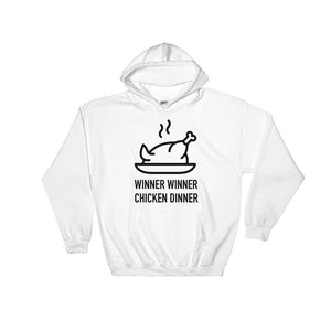 Winner Winner Chicken Dinner - Hooded Sweatshirt White/Grey