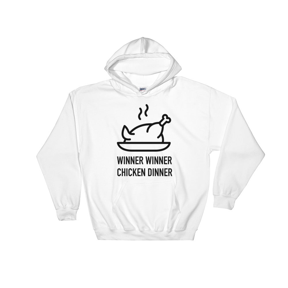 Winner Winner Chicken Dinner - Hooded Sweatshirt White/Grey