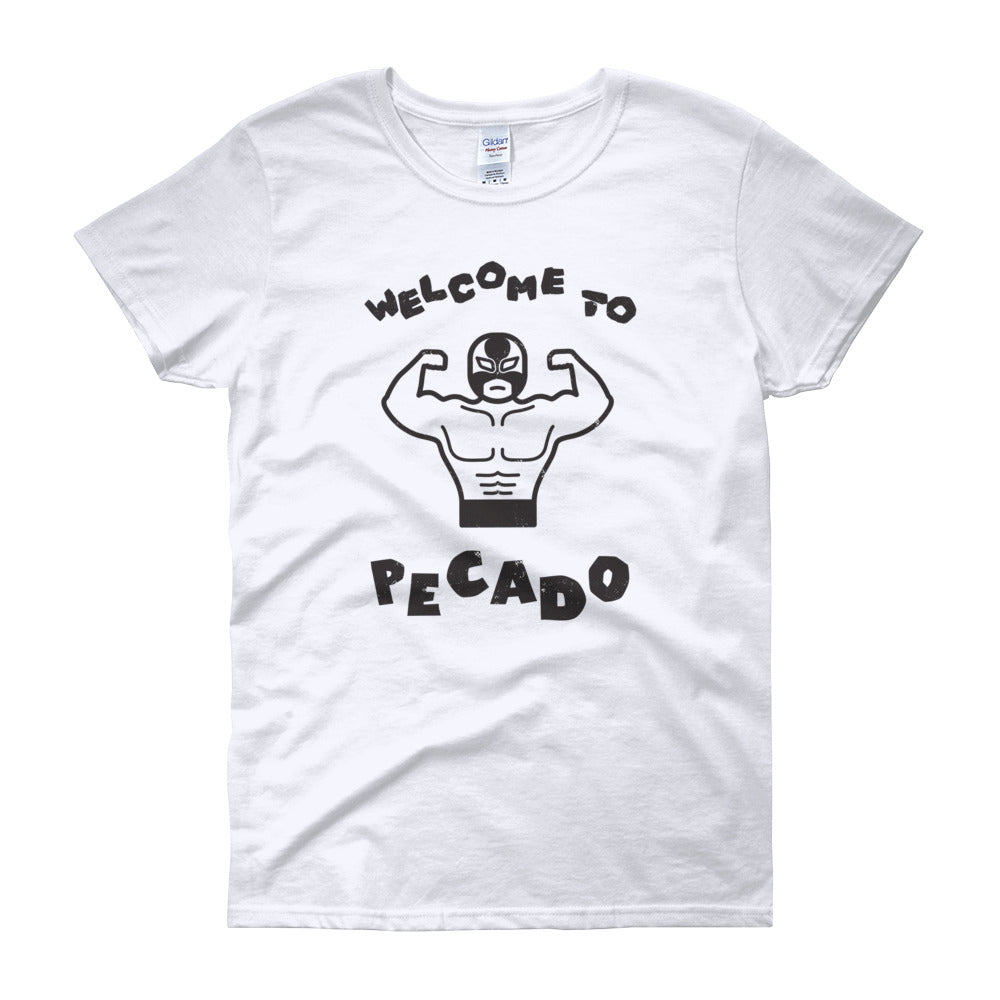 Welcome to Pecado - Short Sleeve Women's T-shirt White